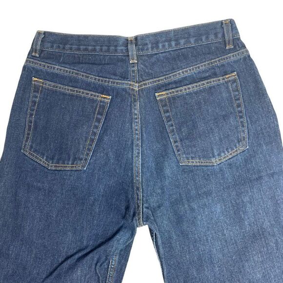 Vintage Banana Republic Denim Jeans 34 Dark Wash Relaxed Fit Straight Leg Button - Picture 4 of 6